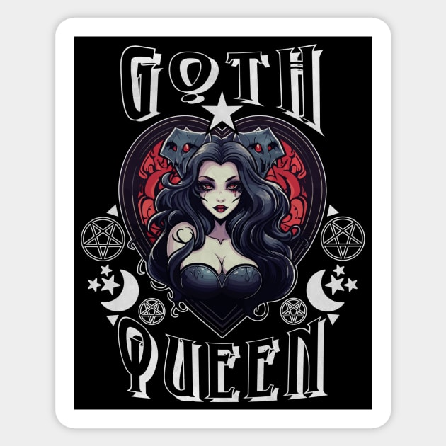 Goth Queen - Vintage Sticker by Gothic Museum
